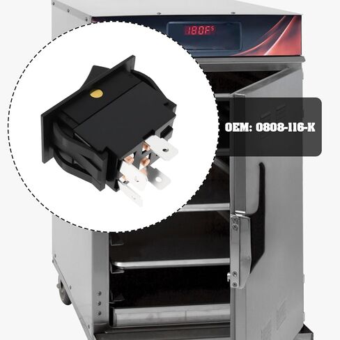 The Lord of the Tools 4Pin Rocker On Off Switch 0808-116-K 7/8x1-1/2 Inch 16A 250VAC 20A 12VAC Compatible with Crescor in Saudi Arabia