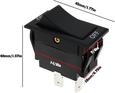 The Lord of the Tools 4Pin Rocker On Off Switch 0808-116-K 7/8x1-1/2 Inch 16A 250VAC 20A 12VAC Compatible with Crescor in Saudi Arabia