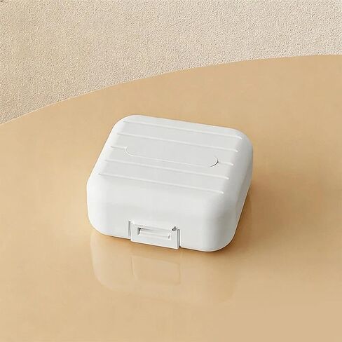 Portable 7-Day Pill Organizer - Mini Travel Pill Case with Double Sealed Compartments & Snap Lock, Pocket Pill Holder for Vitamins and Daily Medication White in Saudi Arabia