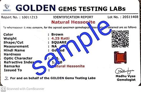 Hartley Certified Aa++ Quality Natural Hessonite Garnet Gomed 8.25 Ratti / 7.75 Carat Loose Gemstone in Saudi Arabia
