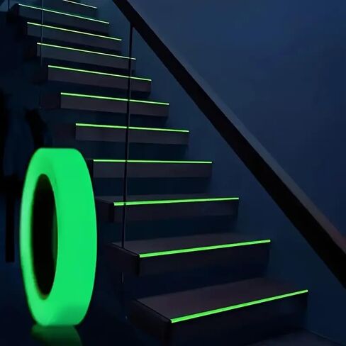 1 Roll of Glow-in-The-Dark Tape, Adhesive Tape for Night Visibility, Safety Warning Tape for Security, and Home Decor in Saudi Arabia