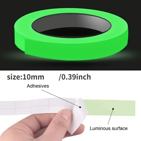 1 Roll of Glow-in-The-Dark Tape, Adhesive Tape for Night Visibility, Safety Warning Tape for Security, and Home Decor in Saudi Arabia