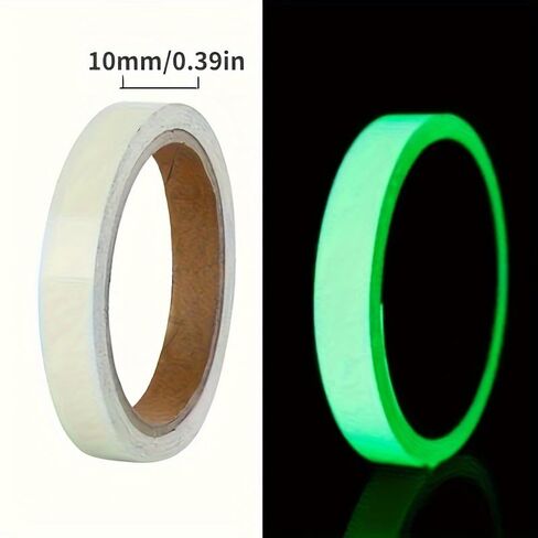 1 Roll of Glow-in-The-Dark Tape, Adhesive Tape for Night Visibility, Safety Warning Tape for Security, and Home Decor in Saudi Arabia