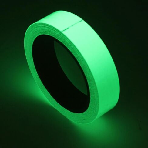 Glow in The Dark Tape - 33 FT X 0.5 Inch Luminous Glow Tape Rechargeable Luminous Safety Marking Stickers for Stairs, Walls, Steps, Exit Sign, Floor, Stage, Bikes, Fishing Rods in Saudi Arabia