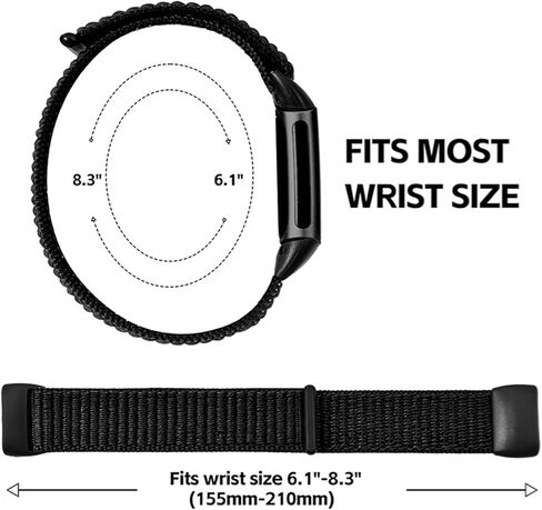 أربطة نايلون متوافقة مع Fitbit Charge 6/Charge 5,3 Pack Hook and Loop سوار معصم ناعم خفيف الوزن ومسامي وحزام رياضي قابل للتعديل للشحن 6/5 ملحق تعقب اللياقة البدنية للنساء والرجال in Kuwait