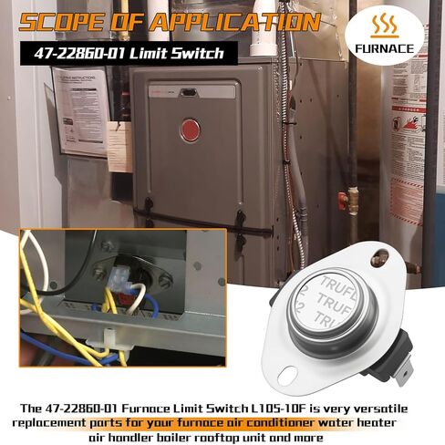 47-22860-01 مفتاح الحد يناسب إعادة الضبط التلقائي لفرن Rheem، يناسب سخان Rheem L105-10F، عبوة واحدة in Saudi Arabia