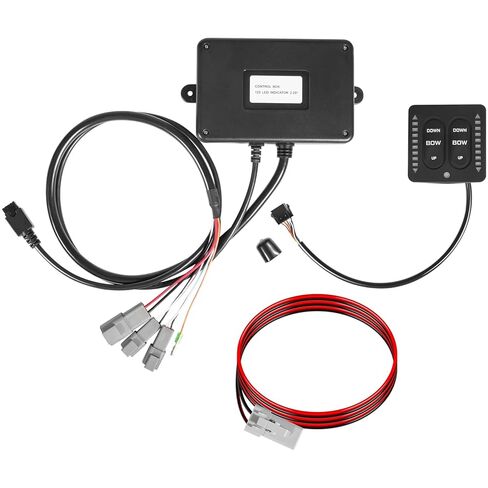 مجموعة مفاتيح لمسية مكونة من قطعتين بمؤشر LED 15270-001 مع ضفيرة مقاس 36 بوصة - متوافقة مع أنظمة علامات التبويب ذات المحرك الفردي من Lenco Marine - تصميم منخفض المستوى، لوحة مفاتيح بإضاءة خلفية وسحب تلقائي (12 فولت/24 فولت) in Kuwait