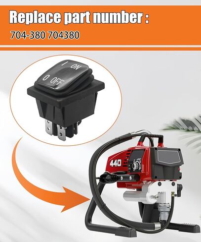 2PCS 704-380 Rocker Switch Compatible with Titan 440 Electric Airless Paint Sprayer,Replace 704380 in Saudi Arabia