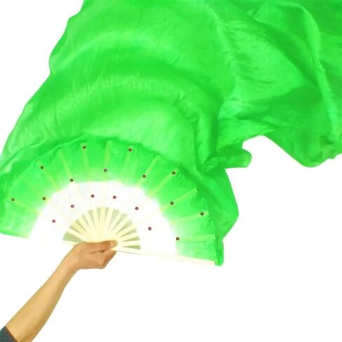 Belly Dance Fans 1.5m Dance Kung Fu Tai Chi Square Dancing Fan Stage Performance Props Party Festival DIY Supplies Decor(Yellow) in Saudi Arabia