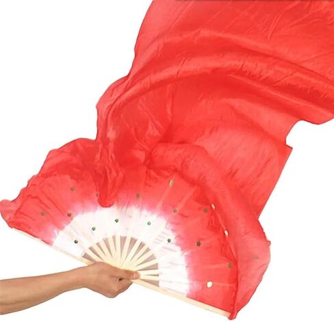 Belly Dance Fans 1.5m Dance Kung Fu Tai Chi Square Dancing Fan Stage Performance Props Party Festival DIY Supplies Decor(Yellow) in Saudi Arabia