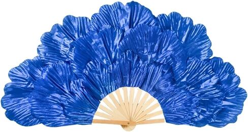Belly Dance Fans Dance Fan Peony Petal Dance Fan Adult Double Side Yangge Dancing Hand Fans Eventail A Main(A1,Left Hand) in Saudi Arabia