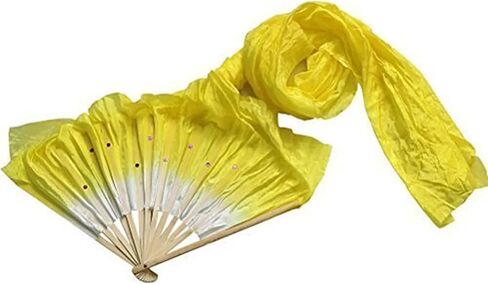 Belly Dance Fans 1.8m Hand Made Colorful Belly Dancing Long Silk Fans Veils Dance Fan Belly Dance Costumes Accessories(Pink) in Saudi Arabia