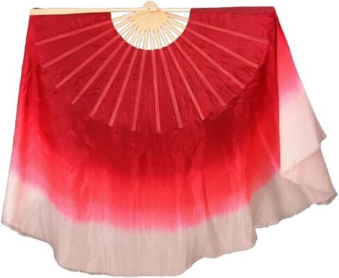 Large Belly Dance Dance Short Fan Silk Flutter Silk Fans Veil Right Hand in Saudi Arabia