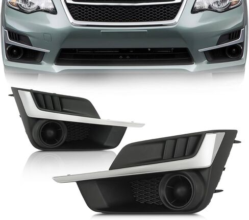 KARPAL Right Passenger Side Fog Light Lamp Cover Fit for 2015-2016 Subaru Impreza Black Replaces 57731FJ380 SU1039111 in Saudi Arabia
