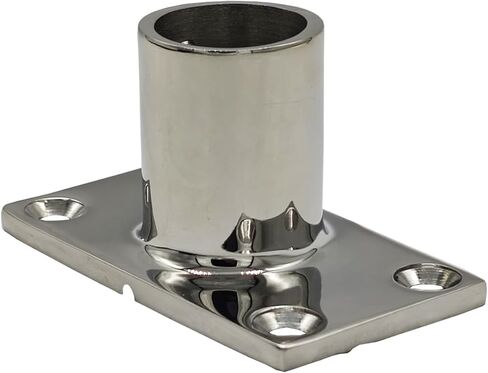 2Pcs Boat Rectangle Hand Rail Base, Marine Grade 316 Stainless Steel 90 Degree Base Rail Fitting for 1" (25.8mm) Tube in Saudi Arabia