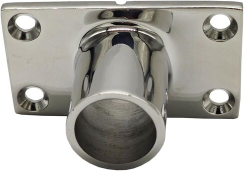 2Pcs Boat Rectangle Hand Rail Base, Marine Grade 316 Stainless Steel 90 Degree Base Rail Fitting for 1" (25.8mm) Tube in Saudi Arabia