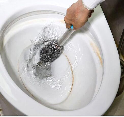 Long Handle Steel Wire Ball, 2 Pcs 12.5 Inch Stainless Steel Ball Brush for Pot, Bottle and Closestool (2) in Saudi Arabia