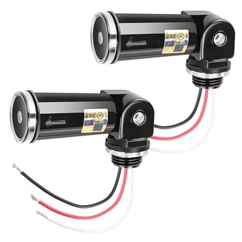 2 Pieces Dusk to Dawn Sensor for Outdoor Lighting Photocell Sensor Photoelectric Switch IP65 Water in Saudi Arabia