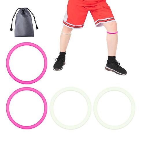 Gosknor 2pcs Patellar Tendon Support Strap Knee Band for Kids, Silicone Patella Knee Brace Elastic Knee Pain Strap for Basketball Running Hiking Jumpers Soccer Volleyball Sports (Fluorescent White) in Saudi Arabia