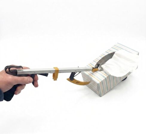 Rehabilitation Advantage Compact Reacher Grabber Tool, 15" Reach Extension, Set of 2, Rubberized Jaws, 3" Wide Grip, Lightweight Aluminum Pick Up Tool, Handle for Travel, Home, and Hard-to-Reach Items in Saudi Arabia
