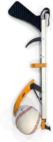 Rehabilitation Advantage Compact Reacher Grabber Tool, 15" Reach Extension, Set of 2, Rubberized Jaws, 3" Wide Grip, Lightweight Aluminum Pick Up Tool, Handle for Travel, Home, and Hard-to-Reach Items in Saudi Arabia
