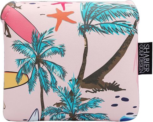 SHABIER Pink Large Mallet Golf Head Cover with Aloha Tropical Hawaii Surf Beach Design in Saudi Arabia