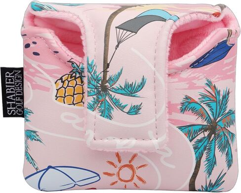 SHABIER Pink Large Mallet Golf Head Cover with Aloha Tropical Hawaii Surf Beach Design in Saudi Arabia