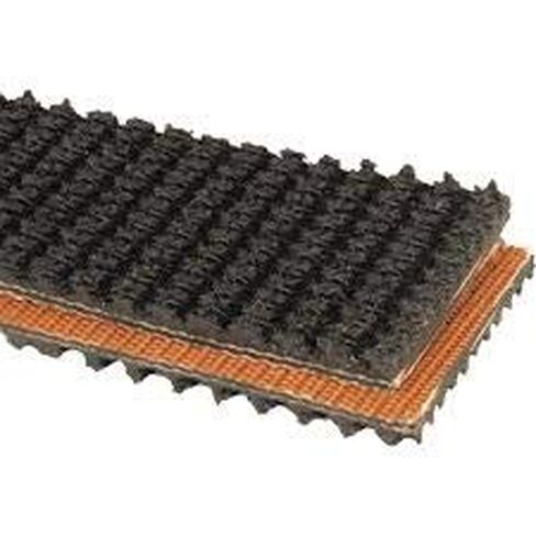 10 Inch Wide 2 Ply Black Polylift Rubber by Bare Rough Top Incline Conveyor Belt Material (10 Foot Length) in Saudi Arabia
