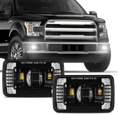 إصدار جديد من مجموعة مصابيح الضباب LED متوافقة مع 2008-2017 Freightliner Cascadia Truck OEM استبدال مباشر طقم مصابيح الضباب DRL مع ضوء موضعي، مقاوم للماء، سهل التركيب، أسود - زوج واحد in Kuwait