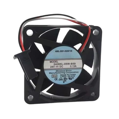 2406KL-05W-B59 Fanuc محرك مروحة 24V 0.13A A90L-0001-0529/0506/135 60*60*15 مللي متر مروحة تبريد in Kuwait