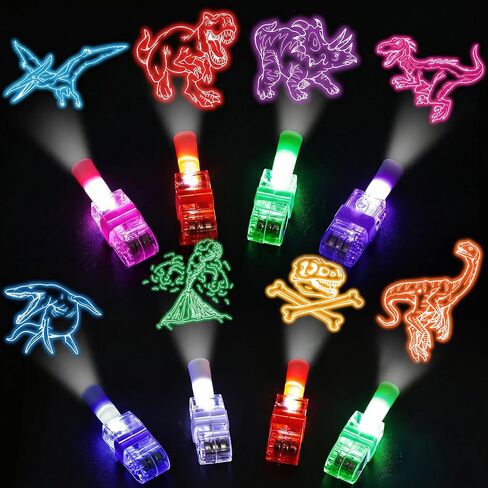 LovesTown 24PCS Space Themed Party Favors, LED Finger Lights for Kids Glow in The Dark Party Supplies for Birthday Goodie Bags Fillers Classroom Prizes in Saudi Arabia