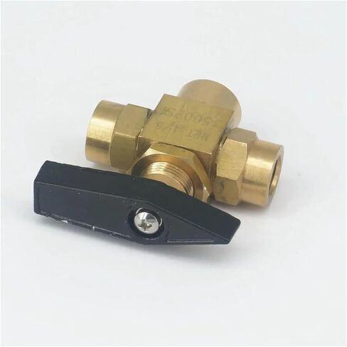 1/8 "NPT أنثى L ميناء صمام الكرة النحاسية 1500 PSI خط أنابيب قياس ضغط البروبان in Saudi Arabia
