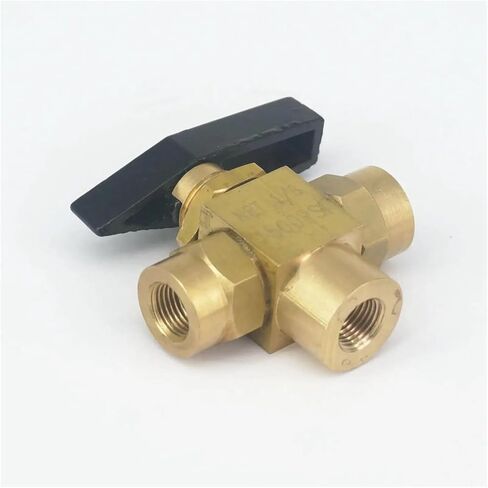 1/8 "NPT أنثى L ميناء صمام الكرة النحاسية 1500 PSI خط أنابيب قياس ضغط البروبان in Saudi Arabia
