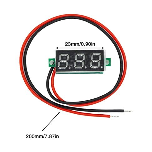 6 قطع فائقة الحجم 0.28 بوصة جهاز اختبار الجهد الكهربائي الرقمي الصغير DC شاشة LED عالية الدقة، تصميم سلكين لاختبار دائرة 2 5 فولت - 30 فولت، 5 خيارات ألوان، شاشة سهلة القراءة (أحمر) in Kuwait