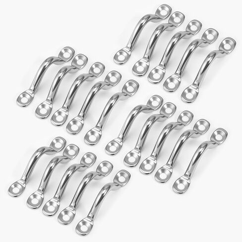 50 Pcs 316 Stainless Steel Eye Straps 2 Inch M5 Outdoor Hanging Hardware U Hook with100 PCS Stainless Steel Screws in Saudi Arabia