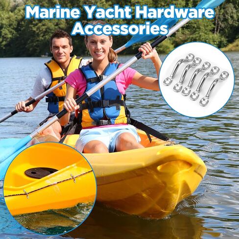 50 Pcs 316 Stainless Steel Eye Straps 2 Inch M5 Outdoor Hanging Hardware U Hook with100 PCS Stainless Steel Screws in Saudi Arabia