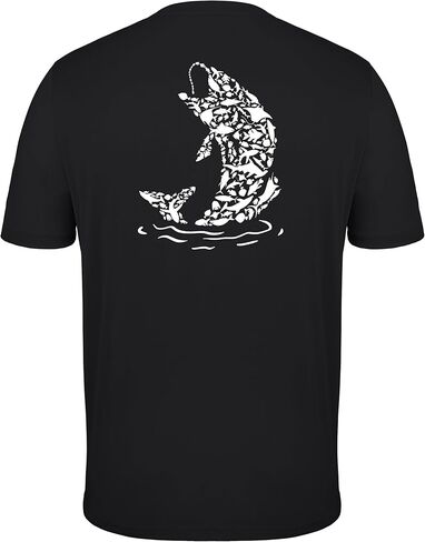FISHEAL Men's UPF 50+ Sun Protection Shirts, Quick Dry Swim Fishing Graphic T-Shirt, Short Sleeve UV Beach Water Rash Guard in Saudi Arabia