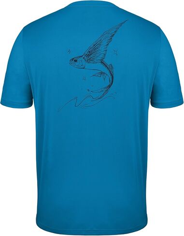 FISHEAL Men's UPF 50+ Sun Protection Shirts, Quick Dry Swim Fishing Graphic T-Shirt, Short Sleeve UV Beach Water Rash Guard in Saudi Arabia