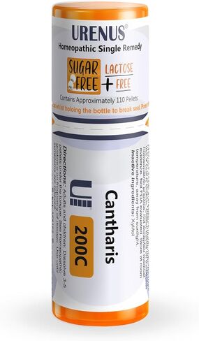 Cantharis 1M Sugar Free Lactose Free Homeopathic Remedy 110 Pellets, Urenus in Saudi Arabia
