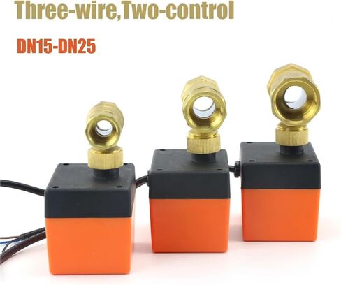 1/2 3/4 1 Inch Brass 2-way Motorized Ball Valve DN15/20/25 Three-Wire Two-control 220V AC 12V DC 1Pcs(3/4",DC12-24V_3 WIRE - 2 POINT) in Saudi Arabia