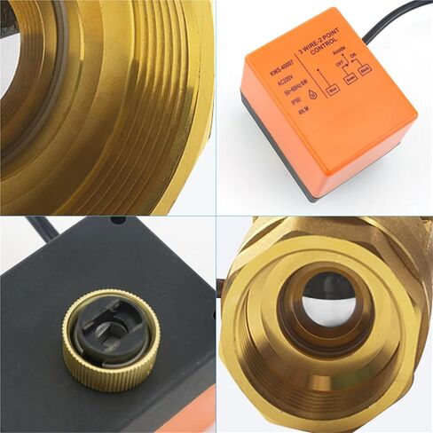 1/2 3/4 1 Inch Brass 2-way Motorized Ball Valve DN15/20/25 Three-Wire Two-control 220V AC 12V DC 1Pcs(3/4",DC12-24V_3 WIRE - 2 POINT) in Saudi Arabia