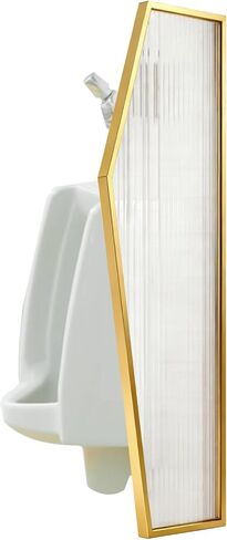 Wall Mounted Gold Urinal for Men's Restrooms - Commercial Bathroom Privacy Solution, 35x90cm (13.7x35.4in), Stylish Partition Divider for Enhanced Privacy in Saudi Arabia