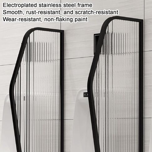 Wall Mounted Gold Urinal for Men's Restrooms - Commercial Bathroom Privacy Solution, 35x90cm (13.7x35.4in), Stylish Partition Divider for Enhanced Privacy in Saudi Arabia