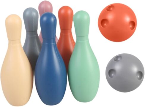 8 Pieces Kids Bowling Game Kit Mini Bowling Pin and Ball Set Indoor Outdoor Sports Toy Constructed from PP Material Suitable for Family Activities Soc in Saudi Arabia
