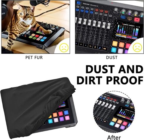 Musiin mixer dust cover, compatible with Tascam Podcast Station Mixcast 4, Behringer X-TOUCH COMPACT,Deluxe Chinlon Dustproof & Anti-scratch, Silky Feel & Tailored Design in Saudi Arabia