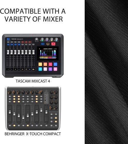 Musiin mixer dust cover, compatible with Tascam Podcast Station Mixcast 4, Behringer X-TOUCH COMPACT,Deluxe Chinlon Dustproof & Anti-scratch, Silky Feel & Tailored Design in Saudi Arabia
