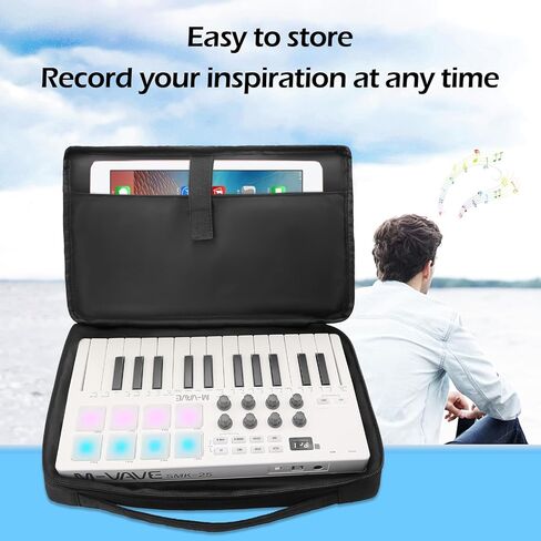 حقيبة حمل لوحة المفاتيح Hoerev MIDI، حقيبة سفر ناعمة، 13 × 7 × 2 بوصة (أسود، 13 بوصة (طول) × 7 بوصة (عرض) × 2 بوصة (ارتفاع)) in Saudi Arabia