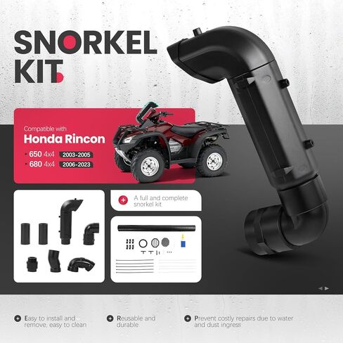 Snorkel Riser Kit ATV Compatible with Honda Rincon 2003-2005 650 4x4, 2006-2023 680 4x4 Painted in Saudi Arabia