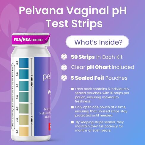 اختبارات Pelvana Vaginal pH + UTI - التمييز بين عدوى BV والخميرة + مراقبة عدوى المسالك البولية - مجموعة اختبار سهلة الاستخدام في المنزل in Kuwait