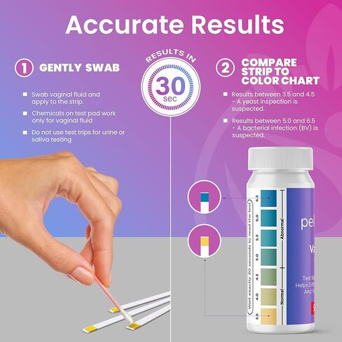 اختبارات Pelvana Vaginal pH + UTI - التمييز بين عدوى BV والخميرة + مراقبة عدوى المسالك البولية - مجموعة اختبار سهلة الاستخدام في المنزل in Kuwait